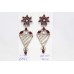 Dangle women's earrings 925 sterling silver red onyx pearl stones A 162